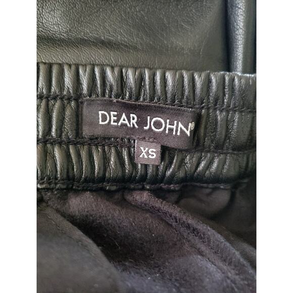 Dear John Womens Soft Faux Leather Jacey Jogger Pull on Pant Black Sz XS (V3 - Picture 5 of 5
